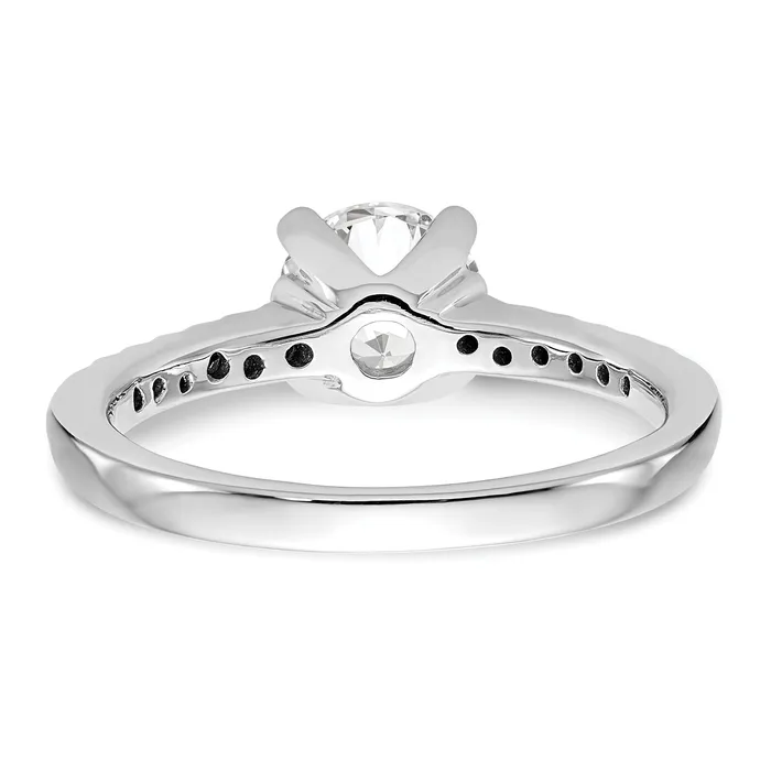 Goldia 075ct CZ Solid Real 14K White Gold Engagement Ring Rings