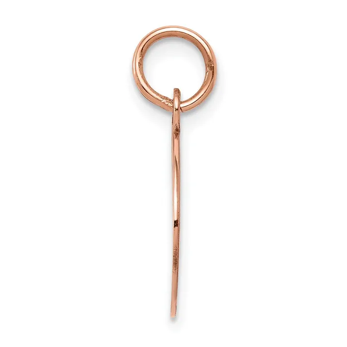Goldia 14k Rose Gold Plain 027 Gauge Circular Engraveable Disc Charm Charm Necklaces
