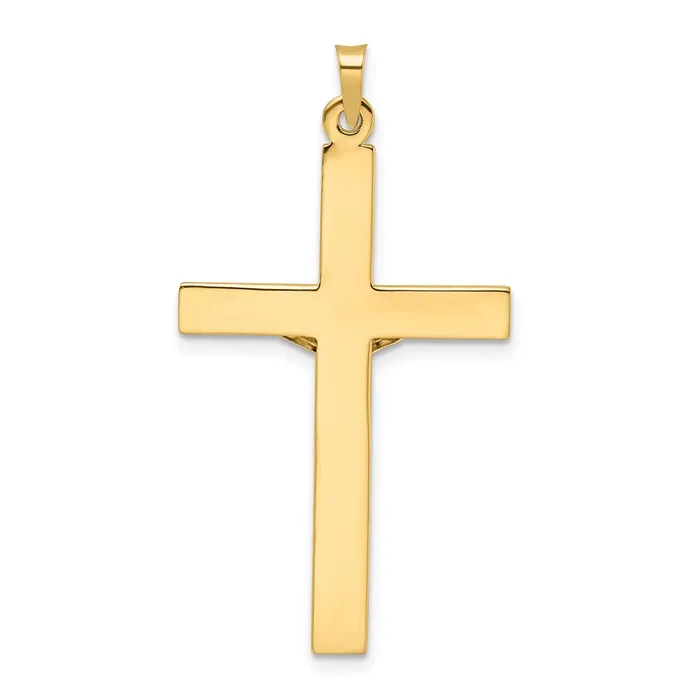 Goldia 14k Twotone Gold Solid INRI Crucifix Pendant Rings