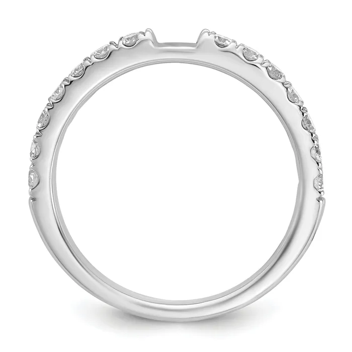Goldia 14k White Gold 12 Ct Lab Grown Diamond VSSI G Peg Set Engagement Ring Rings
