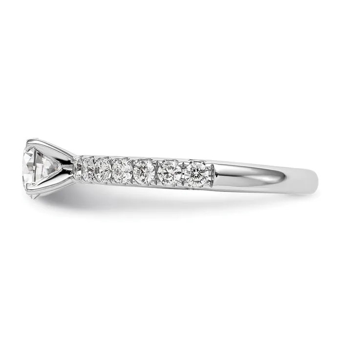 Goldia 14k White Gold 12 Ct Lab Grown Diamond VSSI G Peg Set Engagement Ring Rings