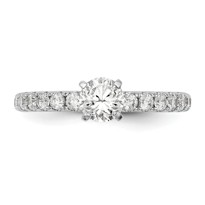 Goldia 14k White Gold 12 Ct Lab Grown Diamond VSSI G Peg Set Engagement Ring Rings