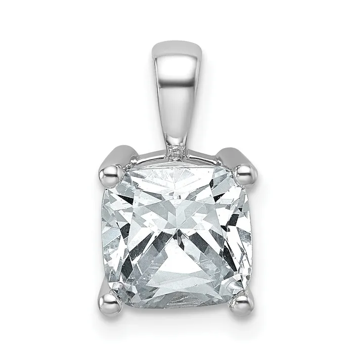 Goldia 14k White Gold 2 12 Ct Certified Lab Grown Diamond VSSI G Cushion Four Prong Pendant Necklaces Goldia 14k White Gold 2 12 Ct Certified Lab Grown Diamond VSSI G Cushion Four Prong Pendant Necklaces