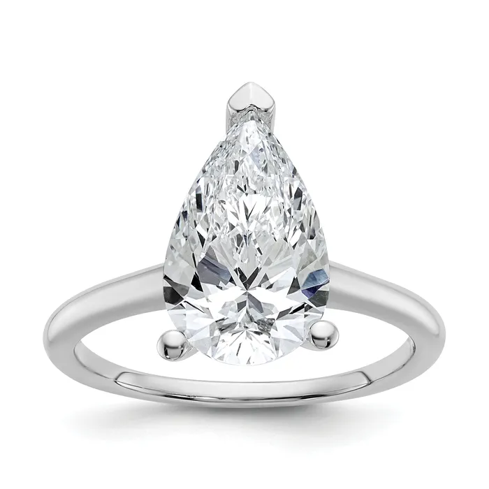 Goldia 14k White Gold 3 Ct Lab Grown Diamond VSSI G Pear Solitare Engagement Ring Rings Goldia 14k White Gold 3 Ct Lab Grown Diamond VSSI G Pear Solitare Engagement Ring Rings