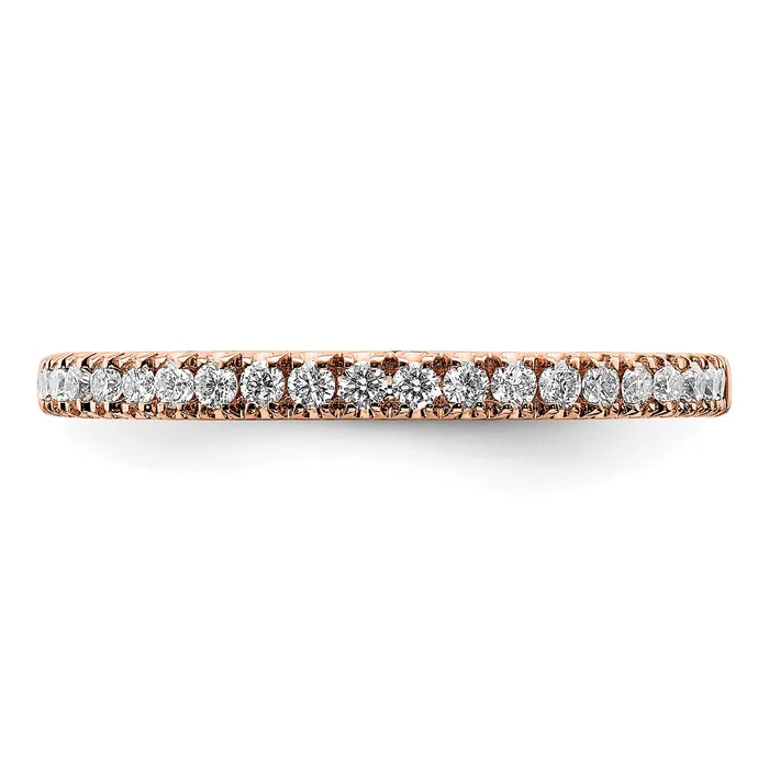 Goldia 14k White Gold Rose 14 Ct Lab Grown Diamond VSSI G Wedding Band Ring Rings