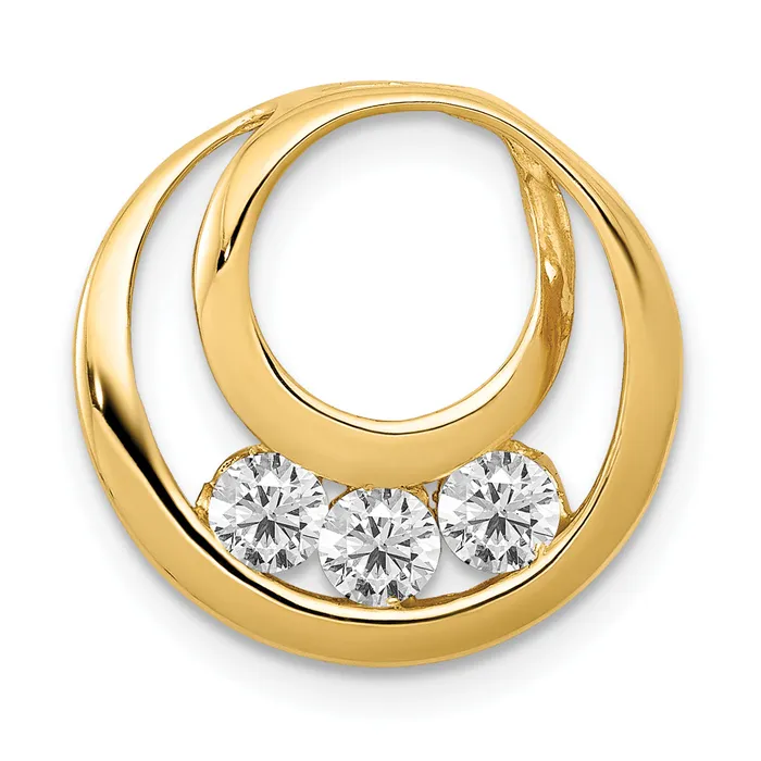 Goldia 14k Yellow Gold 38 Ct Lab Grown Diamond VSSI G Circle Chain Slide Pendant Necklaces Goldia 14k Yellow Gold 38 Ct Lab Grown Diamond VSSI G Circle Chain Slide Pendant Necklaces