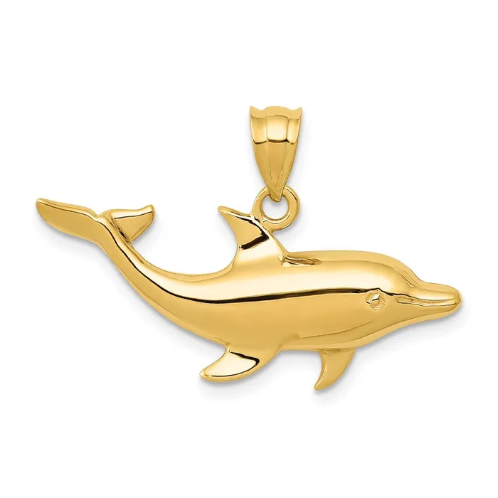 Goldia 14k Yellow Gold Dolphin Pendant PreStyled Sets