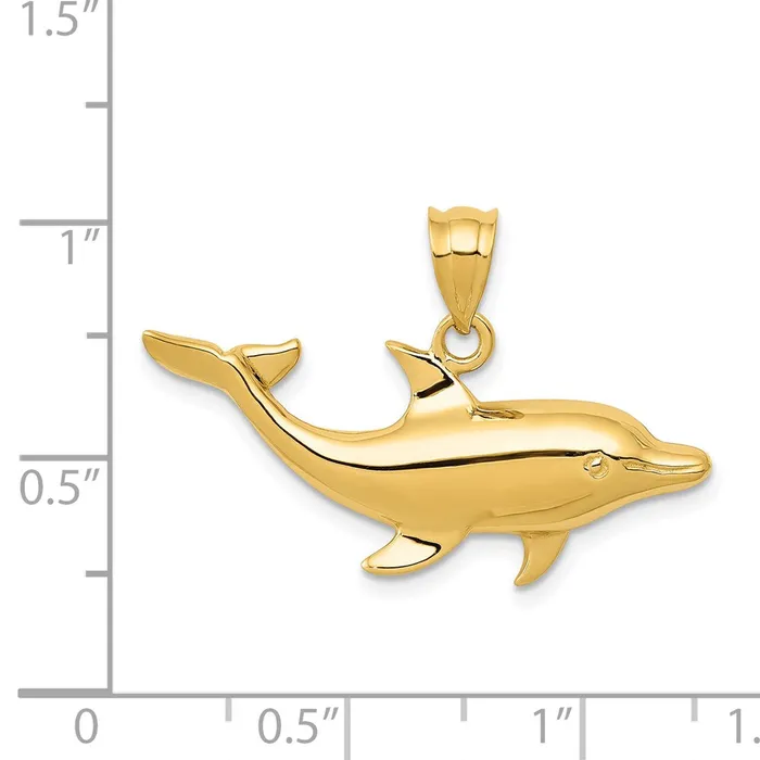 Goldia 14k Yellow Gold Dolphin Pendant PreStyled Sets