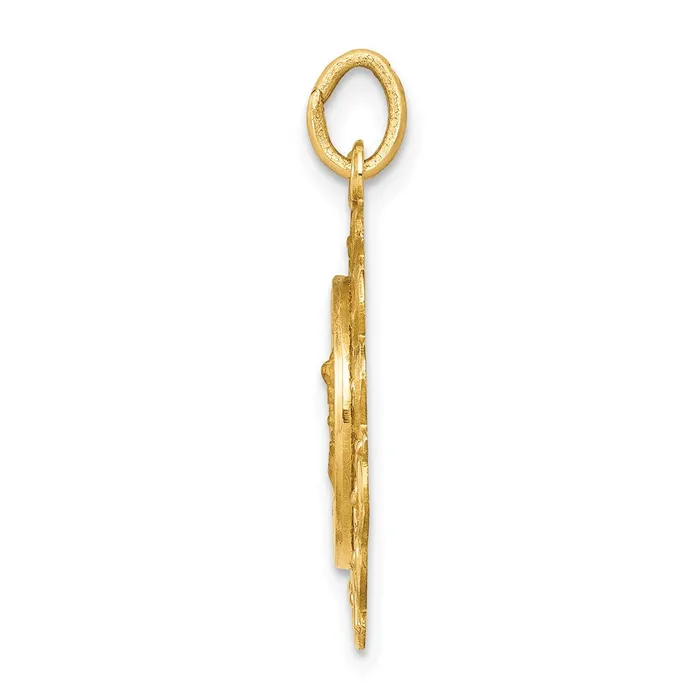 Goldia 14k Yellow Gold Saint Michael Medal Charm Charm Necklaces
