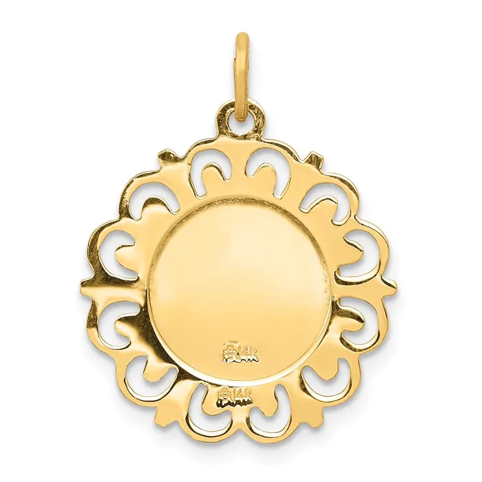 Goldia 14k Yellow Gold Saint Michael Medal Charm Charm Necklaces