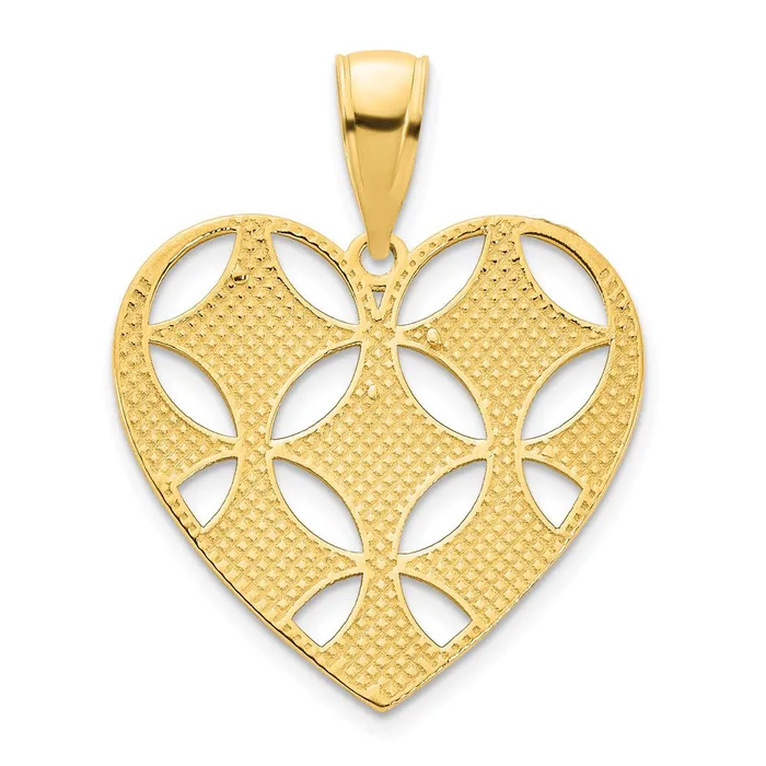 Goldia 14k Yellow Goldy Fancy Heart Pendant Necklaces
