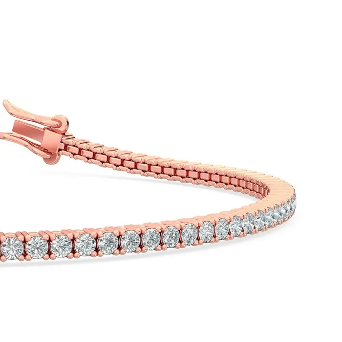 Goldia Bracelets 20 ct tw Classic FourProng Natural Diamond Tennis Bracelet in 10K Rose Gold