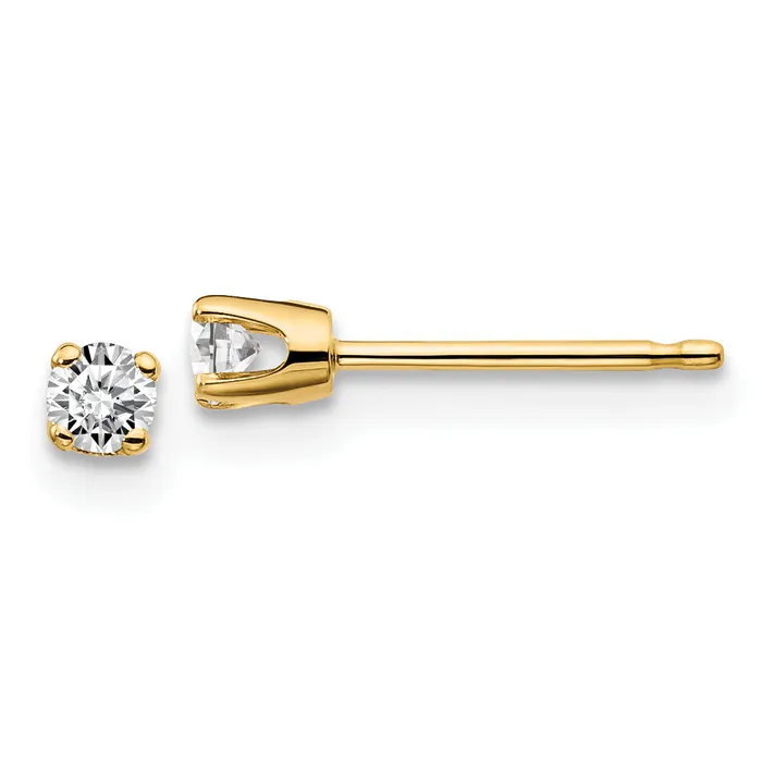 goldiaca 14ky 15ct I2 K L Diamond Stud Push on Post Earrings Earrings