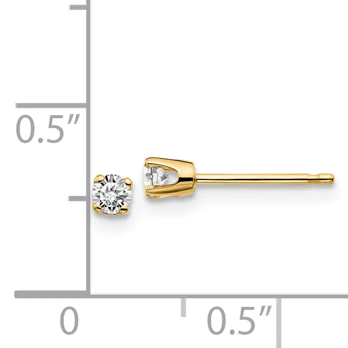 goldiaca 14ky 15ct I2 K L Diamond Stud Push on Post Earrings Earrings