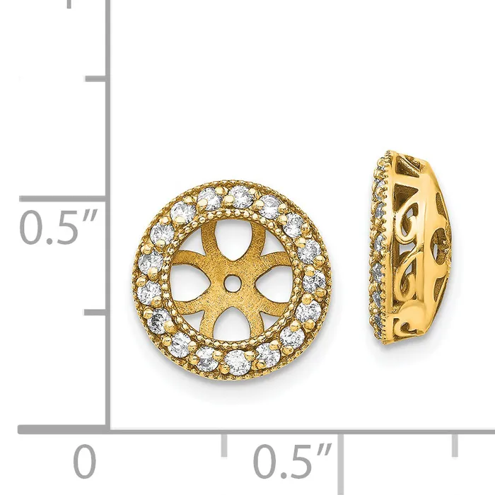 goldiaca Earrings 14k AAA Diamond Earring Jacket