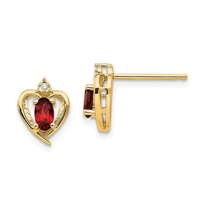 goldiaca Earrings 14K Diamond and Garnet Earrings