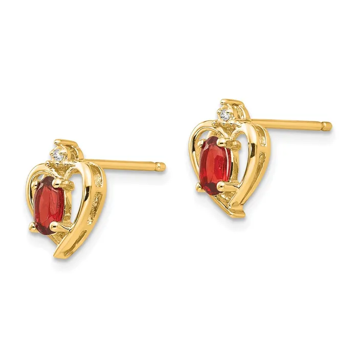 goldiaca Earrings 14K Diamond and Garnet Earrings