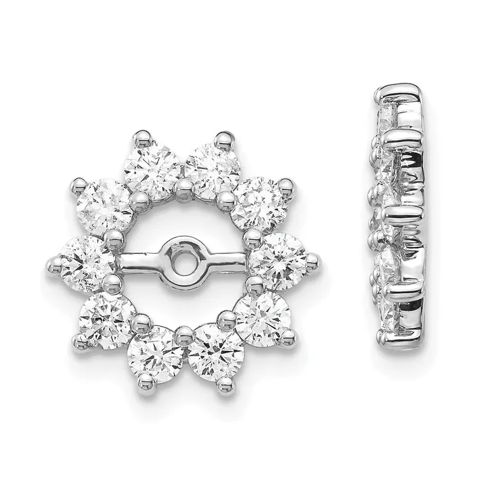 goldiaca Earrings 14k White Gold VS Fancy Diamond Earring Jacket