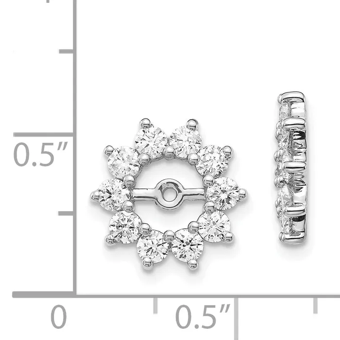 goldiaca Earrings 14k White Gold VS Fancy Diamond Earring Jacket