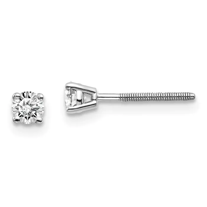 goldiaca Earrings 14kw 25ct SI3 G I Diamond Stud Thread onoff Post Earrings goldiaca Earrings 14kw 25ct SI3 G I Diamond Stud Thread onoff Post Earrings