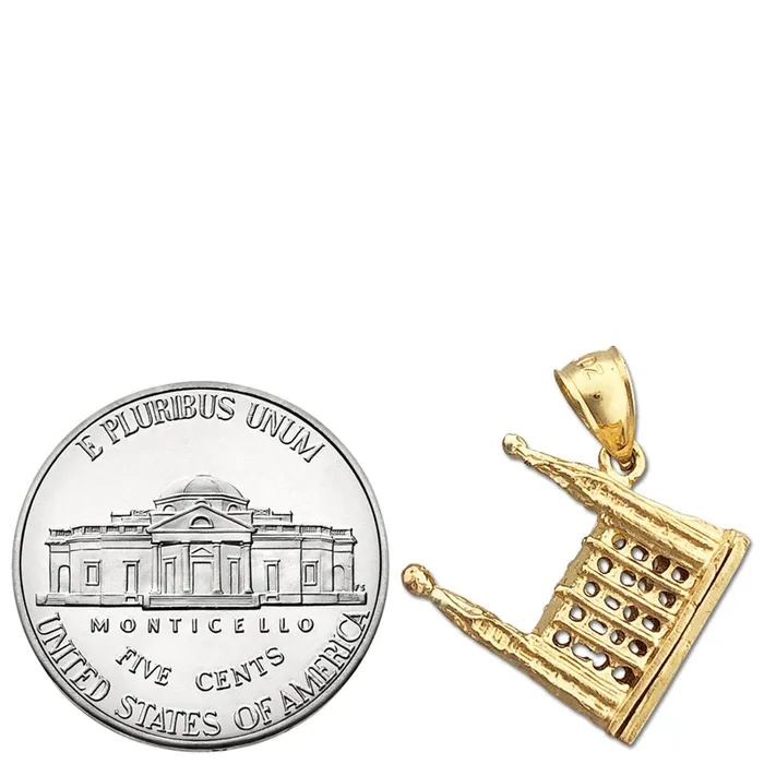 Goldia Charm Necklaces 14K Gold 3D Mormon Temple Charm