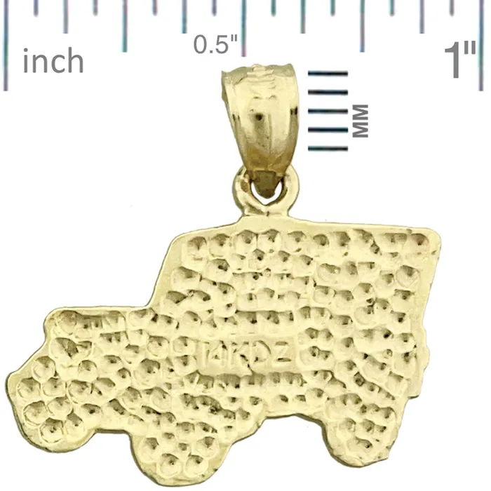 Goldia Charm Necklaces 14K Gold 4WD Jeep Charm