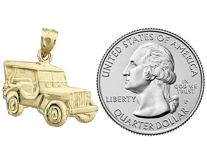 Goldia Charm Necklaces 14K Gold 4WD Jeep Charm