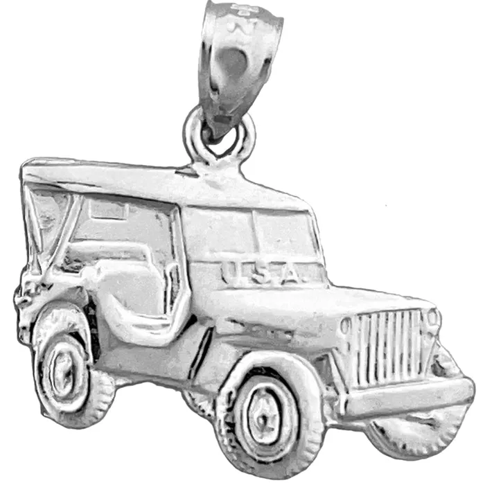 Goldia Charm Necklaces 14K Gold 4WD Jeep Charm