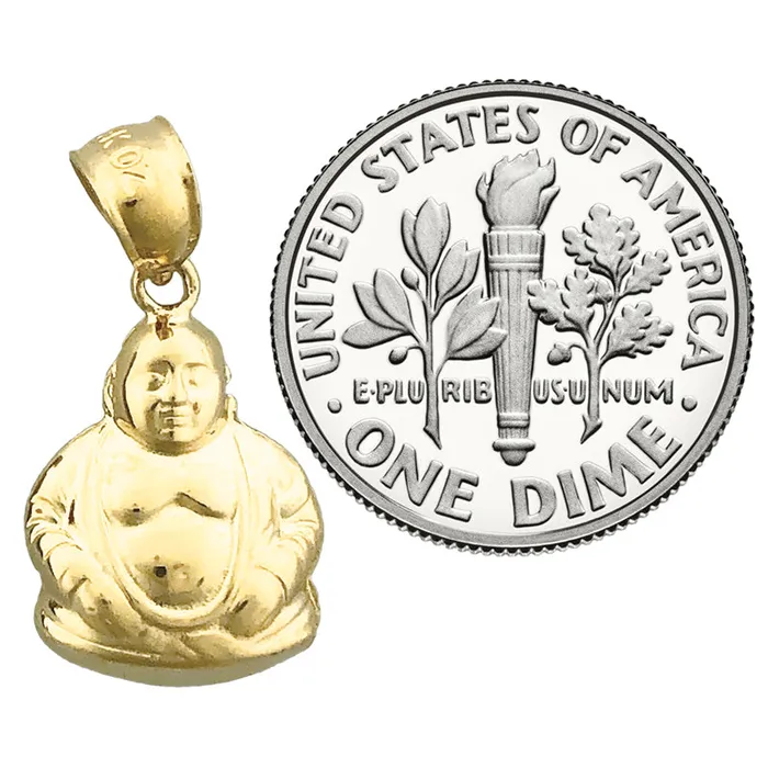 Goldia Charm Necklaces 14K Gold Buddha Charm