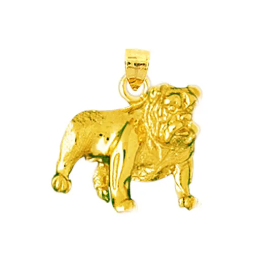 Goldia Charm Necklaces 14K Gold Bulldog Charm