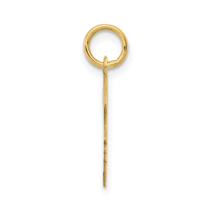 Goldia Charm Necklaces 14k Yellow Gold 018 Depth Engravable Girl Head Charm