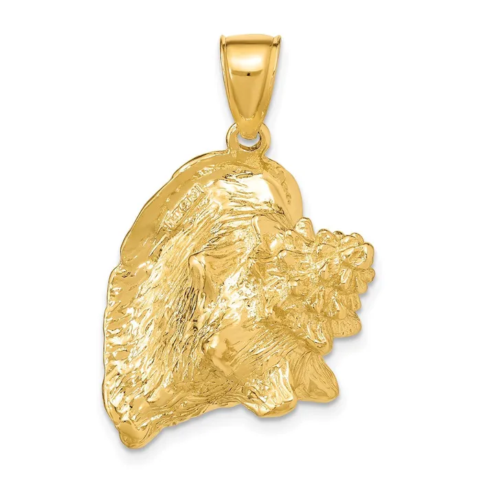 Goldia Charm Necklaces 14k Yellow Gold 3D Conch Shell Charm