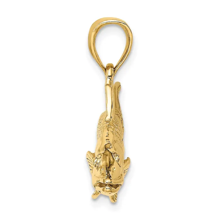 Goldia Charm Necklaces 14k Yellow Gold 3D Snook Fish Charm