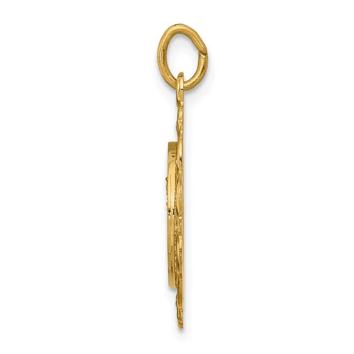 Goldia Charm Necklaces 14k Yellow Gold Our Lady of Mt Carmel Medal Charm