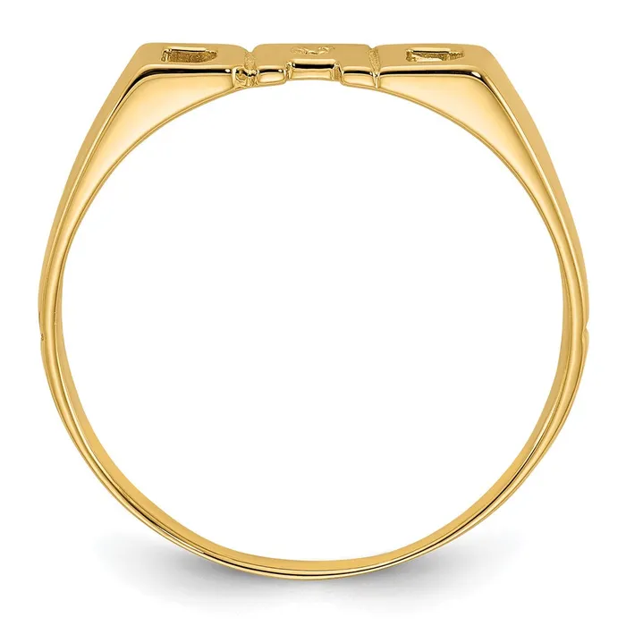 Goldiacom 14K Yellow Gold AAA Real Diamond mens ring Rings