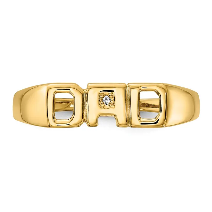 Goldiacom 14K Yellow Gold AAA Real Diamond mens ring Rings