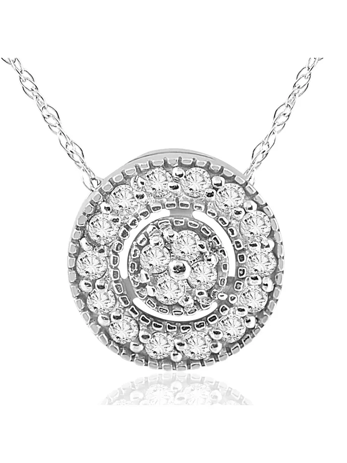 Goldiacom Necklaces 14ct Diamond Pave Halo Pendant 14K White Gold Womens Necklace u0026 18 Chain Goldiacom Necklaces 14ct Diamond Pave Halo Pendant 14K White Gold Womens Necklace u0026 18 Chain