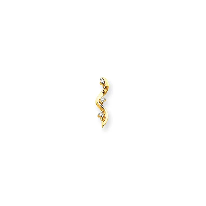 Goldiacom Necklaces 14k VS Diamond three stone pendant