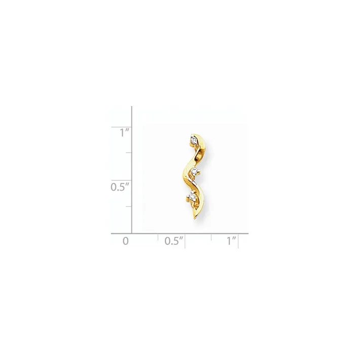 Goldiacom Necklaces 14k VS Diamond three stone pendant
