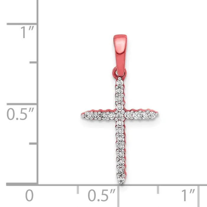 Goldiacom PreStyled Sets 18K Rose Gold 16ct Diamond Cross Pendant Goldiacom PreStyled Sets 18K Rose Gold 16ct Diamond Cross Pendant