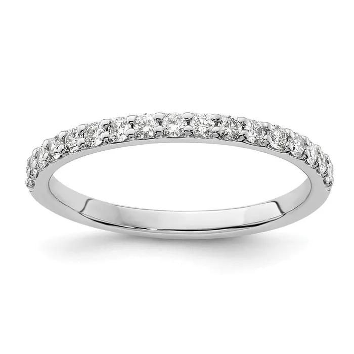 Goldiacom Rings 14K White Gold Real Diamond Band
