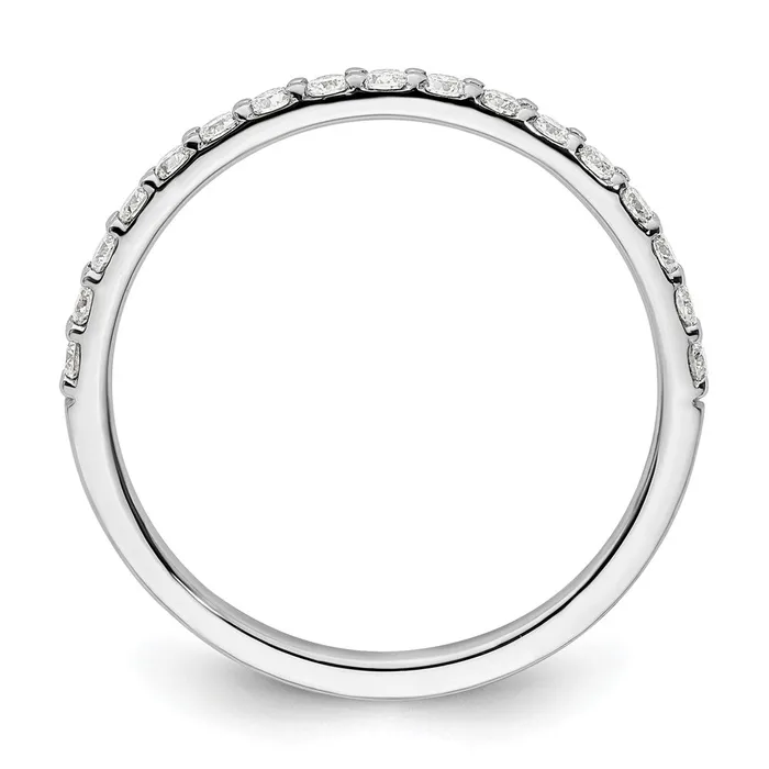 Goldiacom Rings 14K White Gold Real Diamond Band