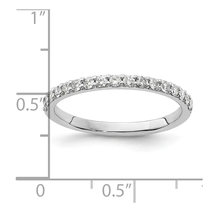 Goldiacom Rings 14K White Gold Real Diamond Band