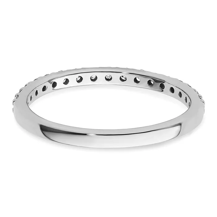 Goldiacom Rings 14K White Gold Real Diamond Band