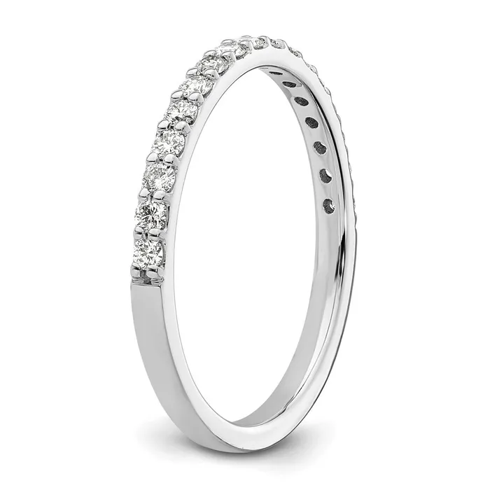 Goldiacom Rings 14K White Gold Real Diamond Band