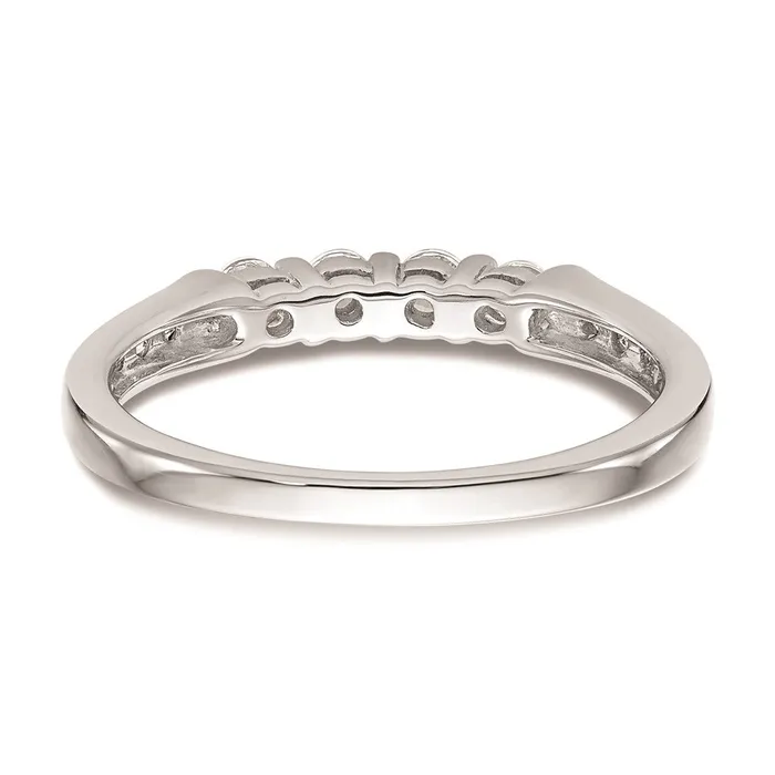 Goldiacom Rings 14K White Gold Real Diamond Wedding Band
