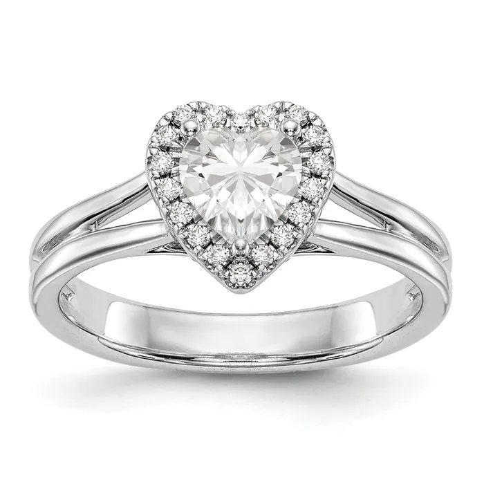 Goldiacom Rings 14kw Heart Halo Simulated Diamond Split Shank Engagement Ring Goldiacom Rings 14kw Heart Halo Simulated Diamond Split Shank Engagement Ring