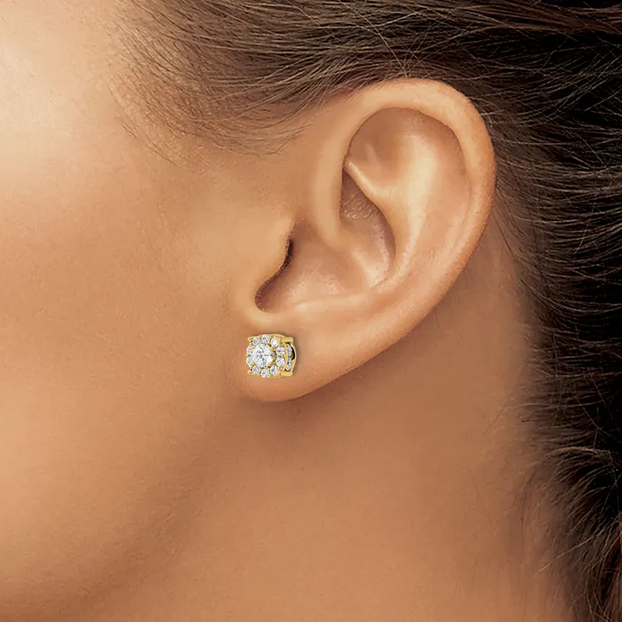 Goldia Earrings 10k Yellow Gold 1 12 Ct Lab Grown Diamond VSSI G Post Earrings