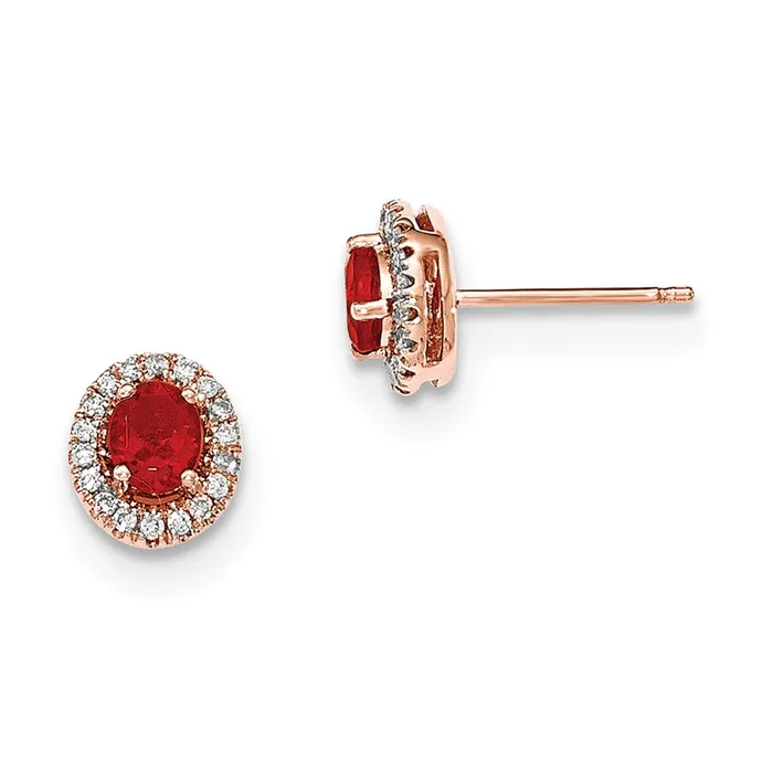 Goldia Earrings 14k Rose Gold Oval Fire Opal u0026 Real Diamond Halo Post Earrings Goldia Earrings 14k Rose Gold Oval Fire Opal u0026 Real Diamond Halo Post Earrings