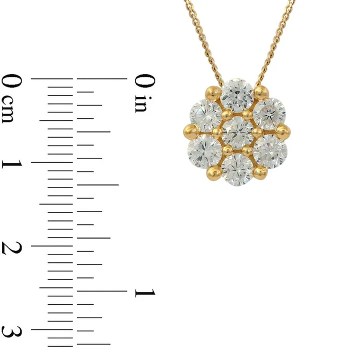 Goldia Necklaces 05 CT TW Composite Natural Diamond Flower Pendant in 10K Yellow Gold Goldia Necklaces 05 CT TW Composite Natural Diamond Flower Pendant in 10K Yellow Gold